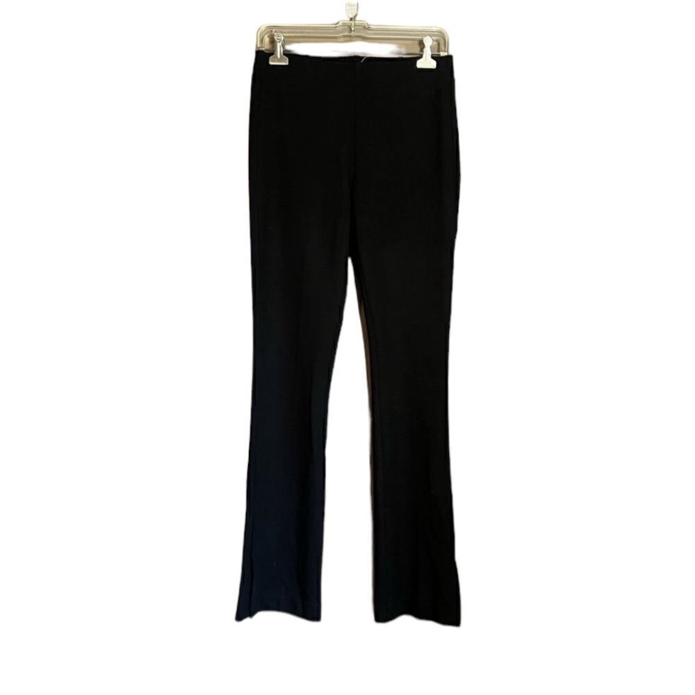 Ecru black sia pull‎ on pant with slit hem. Size small